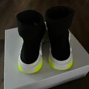 Balenciaga Men’s Fold Sock Runner Sneakers Size 44 US 11 Black & Neon Yellow Balenciaga | Shoes | Balenciaga Mens Fold Sock Runner  main image 2
